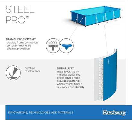 Basen stelażowy 300x 201x66cm Pompa Bestway 56411