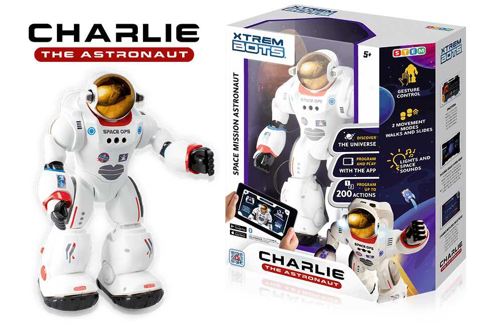 Charlie Astronauta Xtreme Bots Robot interaktywny 