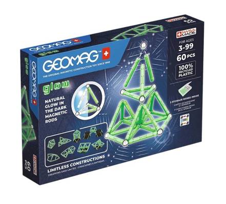 GEOMAG Glow Recycled Klocki magnetyczne 60 el.