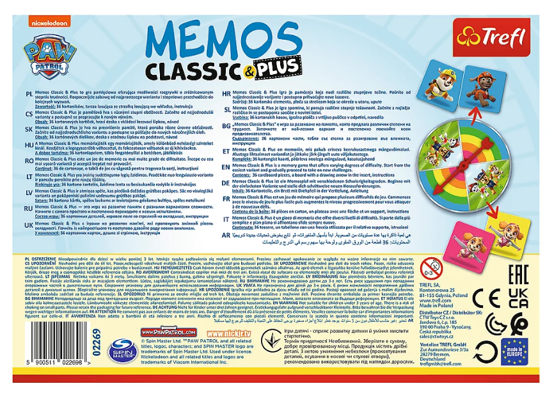 Gra Memos Classic Plus Psi Patrol Trefl