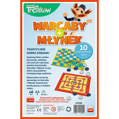 Gra Warcaby / Młynek Rodzina Treflikow Trefl 01920