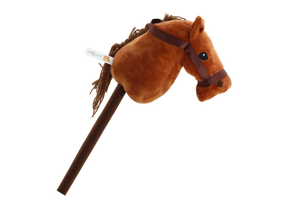 Hobby Horse Pluszowa Głowa Konia na kiju - brązowy