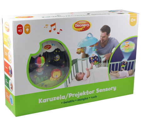 Karuzela Projektor sensory do łóżeczka Dumel