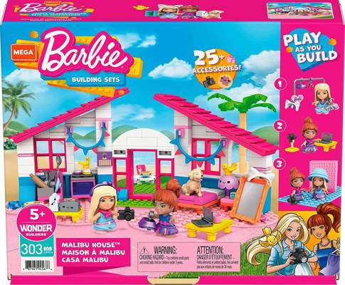 Klocki Barbie Dom w Malibu 303 el. Mattel GWR34