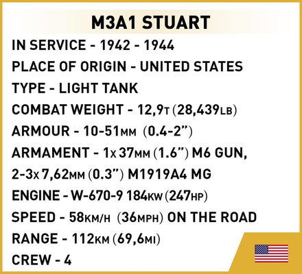 Klocki Cobi 3048 Company of Heroes 3: M3A1 Stuart