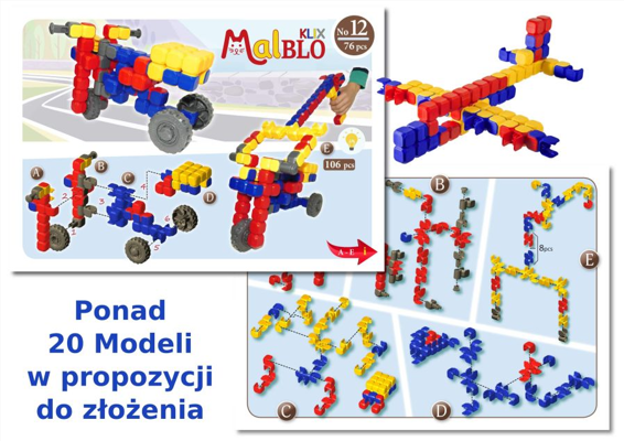 Klocki MalBlo 0604 KLIX 126 el. BOX