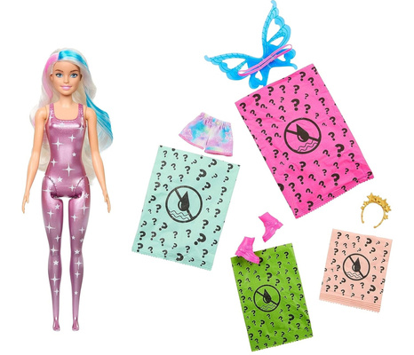 Lalka Barbie Color Reveal Galaktyczna Tęcza HJX61