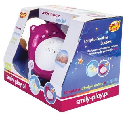 Lampka Projektor Susełek Smily Play różowy