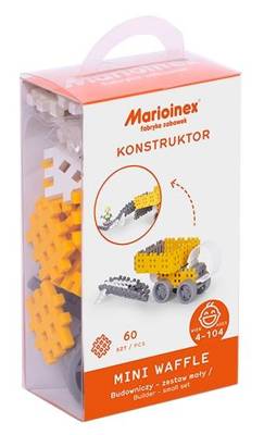 MARIOINEX Klocki Waffle Mini 60el. Budowniczy Mały