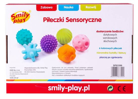 Piłeczki sensoryczne 6 kształtów Smily Play