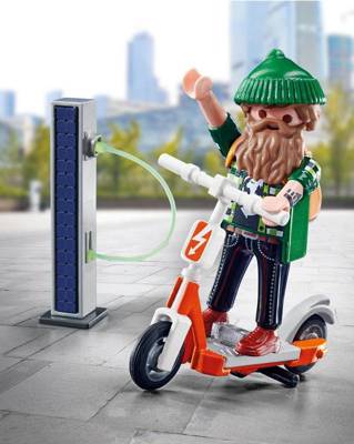 Playmobil Hipster z elektryczną hulajnogą 70873