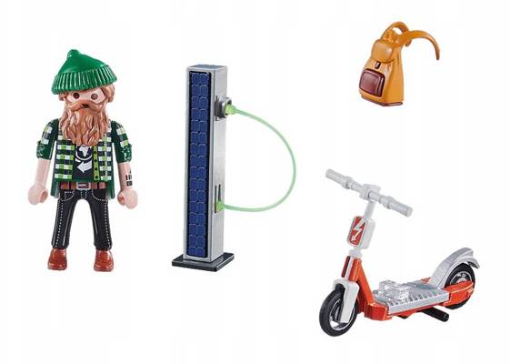 Playmobil Hipster z elektryczną hulajnogą 70873