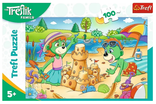 Puzzle 100 Dzień Treflików na plaży Trefl