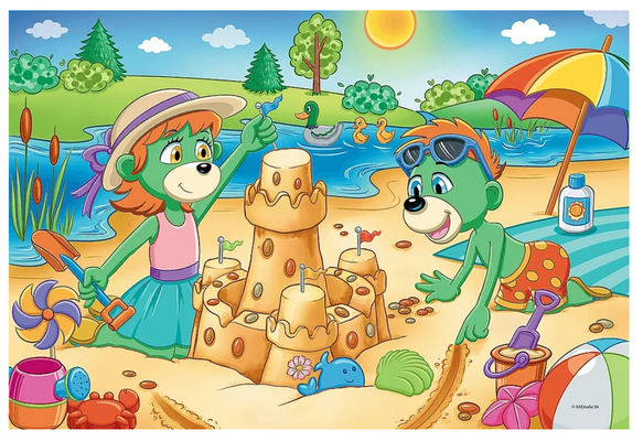 Puzzle 100 Dzień Treflików na plaży Trefl