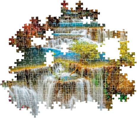 Puzzle 1000 Kolorowe Tajskie Wodospady Clementoni