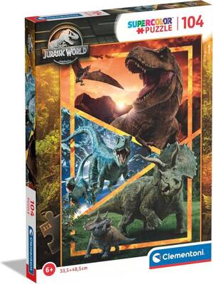 Puzzle 104 Dinozaury Jurassic World Clementoni