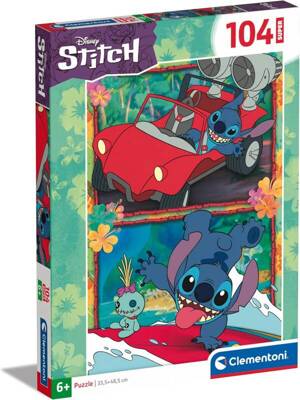 Puzzle 104 Super Kolor Disney Stitch Clementoni