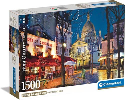 Puzzle 1500 Compact Paris, Montmartre Clementoni