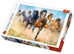 Puzzle 2000 el. Galopujące stado koni Konie Trefl
