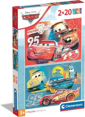 Puzzle 2x20 Super Kolor Cars Auta Clementoni