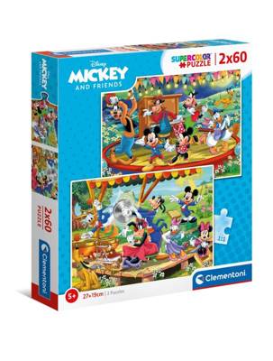 Puzzle 2x60 Super Color Mickey Friends Clementoni