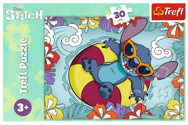 Puzzle 30 Lilo i Stitch na wakacjach Disney Trefl