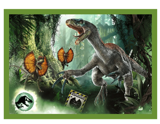 Puzzle 4w1 Groźne Dinozaury Trefl