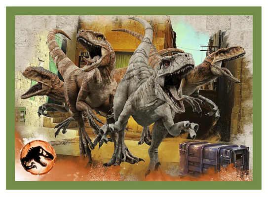 Puzzle 4w1 Groźne Dinozaury Trefl