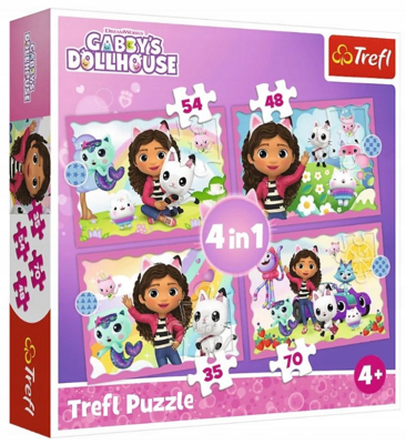 Puzzle 4w1 Przygody Gabi Koci Domek Gabi Trefl