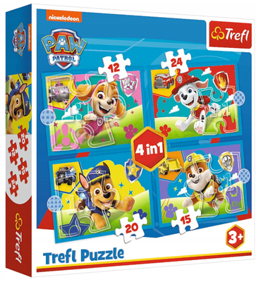 Puzzle 4w1 Psi Patrol Biegnące Pieski Trefl