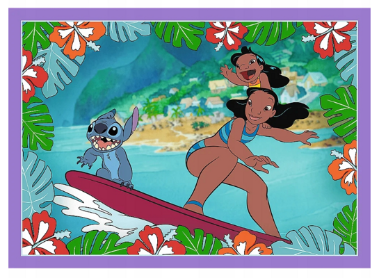 Puzzle 4w1 Szalony dzień Lilo i Stitch Trefl