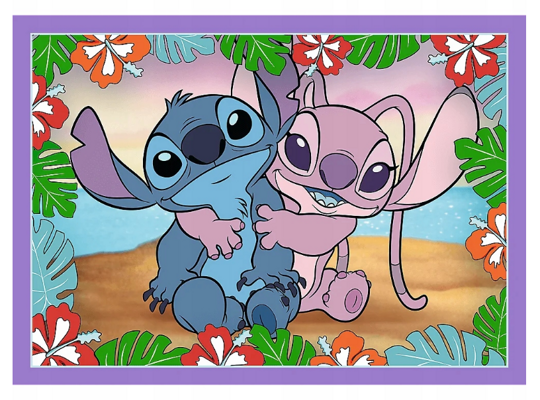 Puzzle 4w1 Szalony dzień Lilo i Stitch Trefl