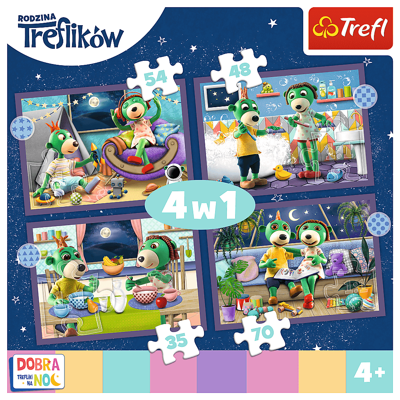 Puzzle 4w1 Trefliki na Dobranoc Trefl