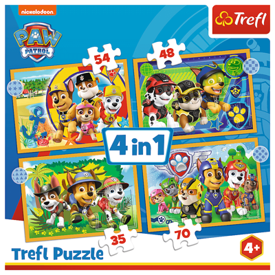 Puzzle 4w1 Wakacyjny Psi Patrol Trefl