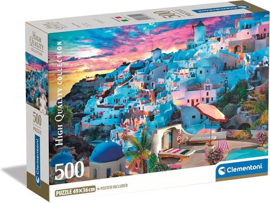 Puzzle 500 Compact Widok na Grecję Clementoni