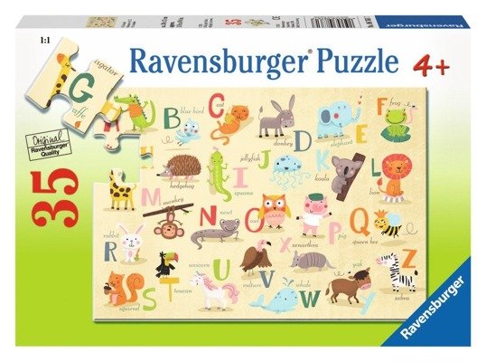 Puzzle Alfabet ze zwierzętami 35 el. Ravensburger