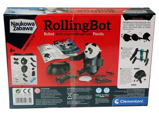 RollingBot Robot Panda Naukowa Zabawa Clementoni